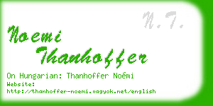 noemi thanhoffer business card